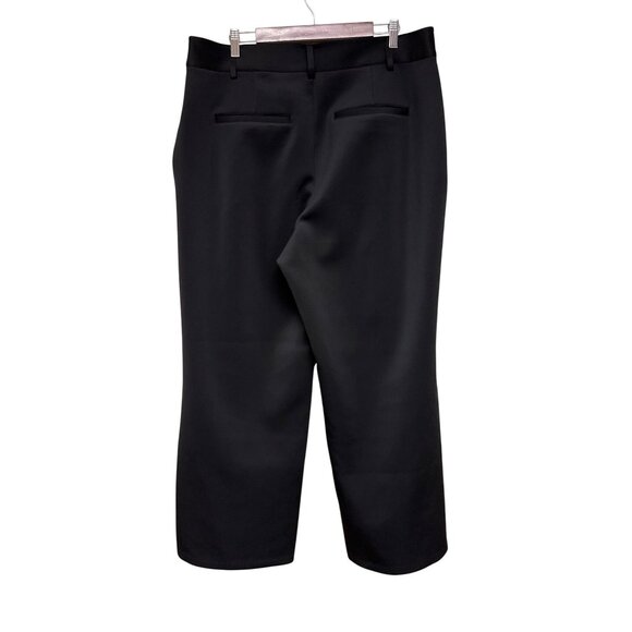 NWT Good American Women's Pants Scuba Knit Black Trouser Zip Pockets Size 16 - Picture 6 of 13